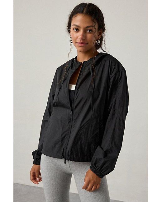 Out From Under Black Lexie Nylon Hooded Zip-Up Jacket
