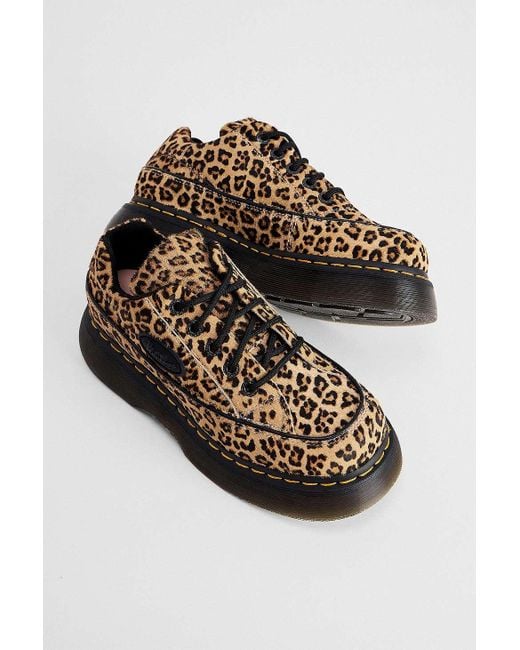 Dr. Martens Brown Buzz 5-eye Leopard Shoes