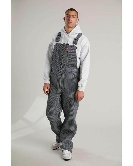 Dickies Hickory Stripe Overall in Blue for Men Lyst