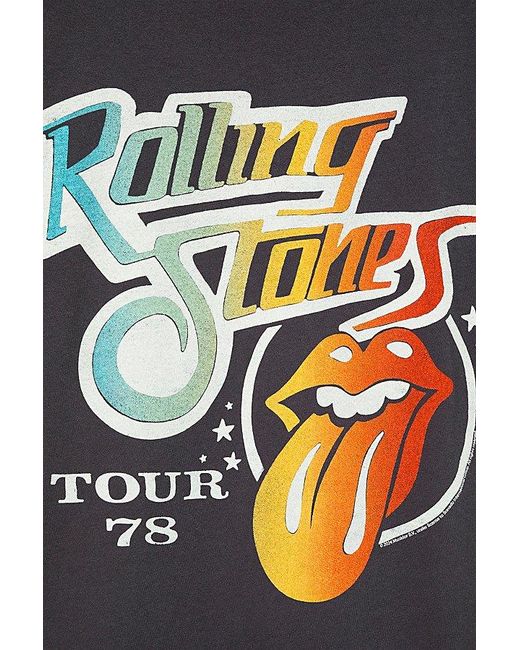 Junk Food Black The Rolling Stones Tour '78 Tee for men