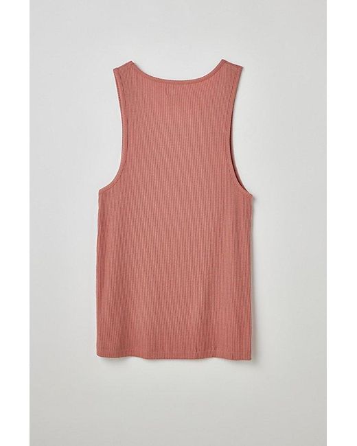 Urban Outfitters Pink Uo Classic Ribbed Tank Top for men