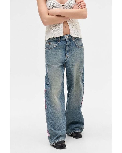 BDG Blue Jaya Cherry Blossom Jeans