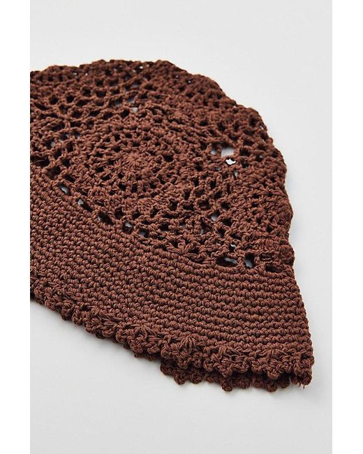 Urban Outfitters Brown Lia Hand-Crochet Bucket Hat
