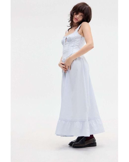 Kimchi Blue White Gabriette Drop Waist Maxi Dress