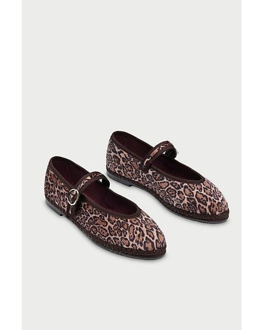 Flabelus Natural Leopard Mary Jane Flat