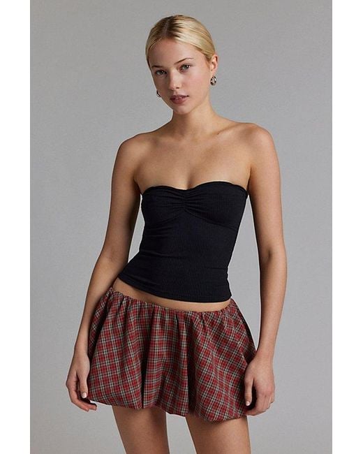 BDG Black Carla Sweetheart Neckline Ribbed Knit Tube Top