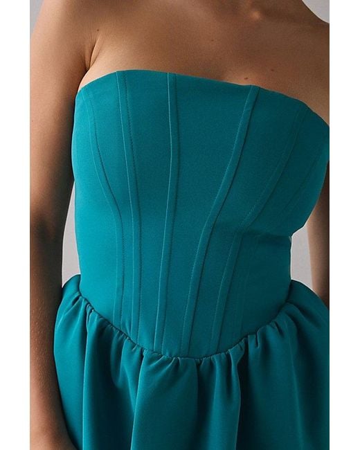 Kimchi Blue Sugar Plum Strapless Corset Mini Dress in Blue | Lyst