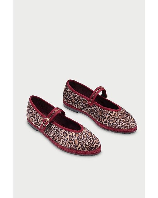 Flabelus Red Leopard Mary Jane Flat