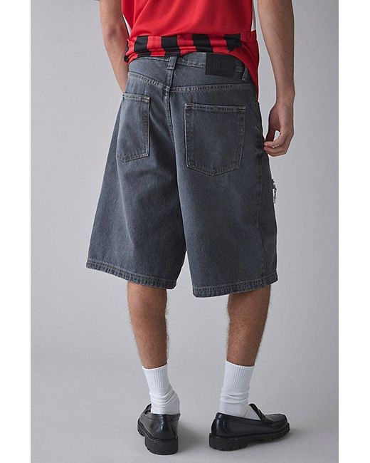 BDG Blue Astro Baggy Washed Denim Jort for men