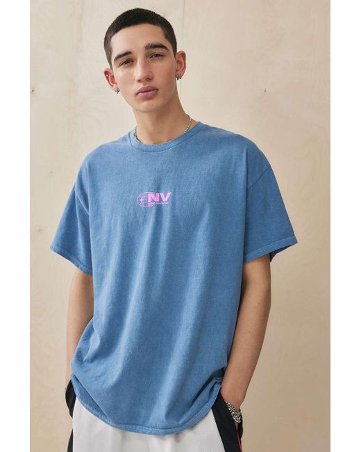 Urban Outfitters Blue Uo Nv Ground Motif T-shirt for men