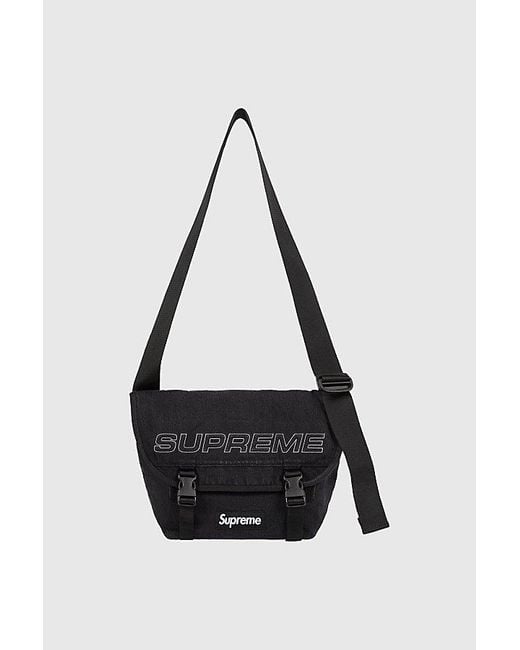 Supreme Denim Messenger Bag (Ss25) in Black for Men | Lyst