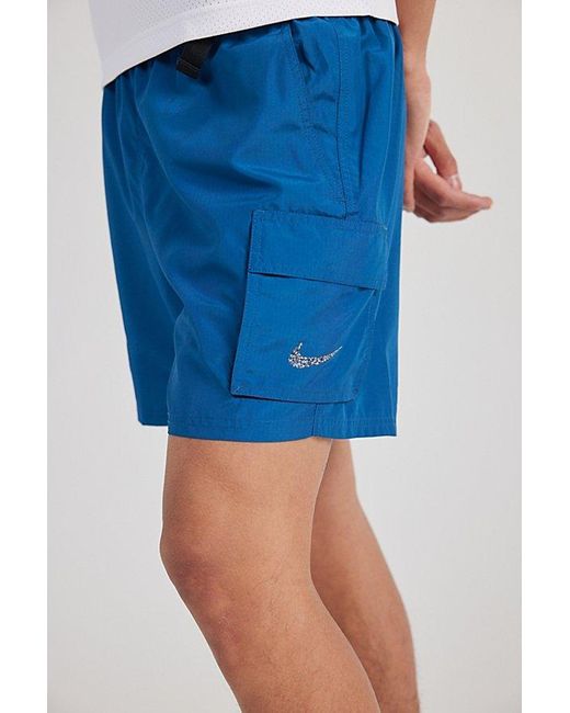 Nike Blue Packable Belted Cargo Short for men