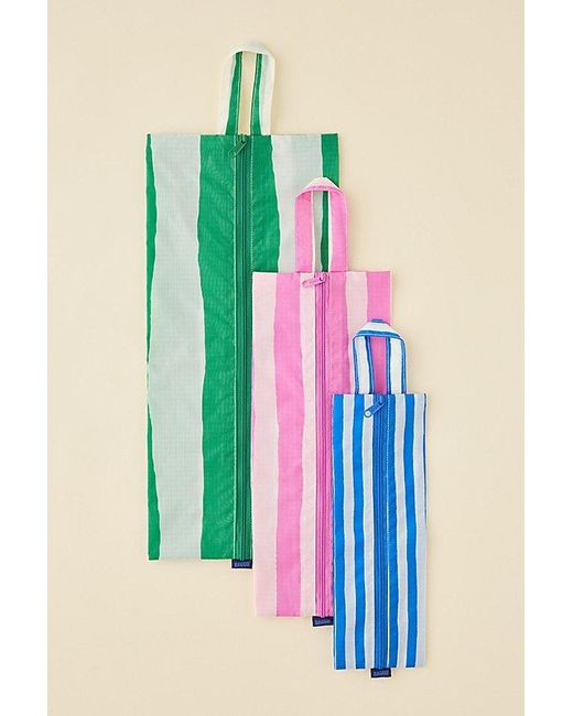 Baggu Blue 3D Zip Pouch Set