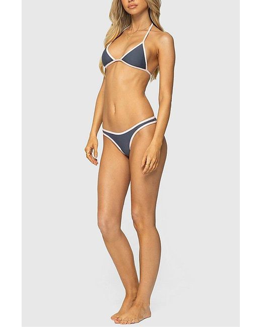 Edikted Green Dina Contrast Bikini Bottom