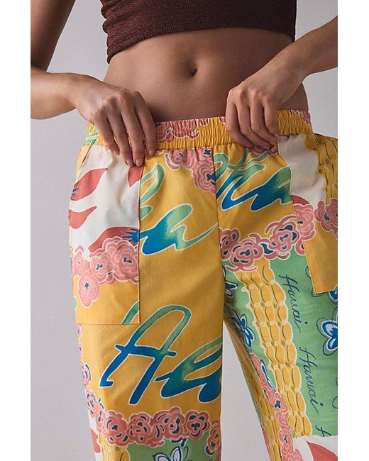 Vintage & ReMADE by UO Multicolor Remade By Uo Remnant Poolside Pull-On Cropped Pant