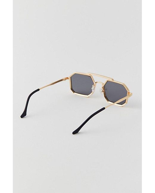 Urban Outfitters Metallic Owen Navigator Sunglasses for men