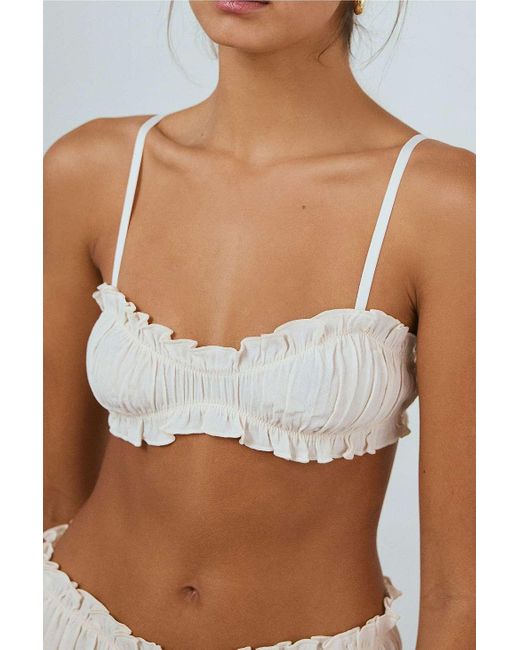 Out From Under White Alix Scrunchie Bralette