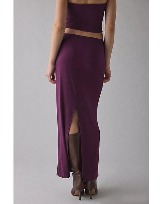 Urban Outfitters Purple Uo Kimmy Jersey Knit Tube Top + Maxi Skirt 2-Piece Set