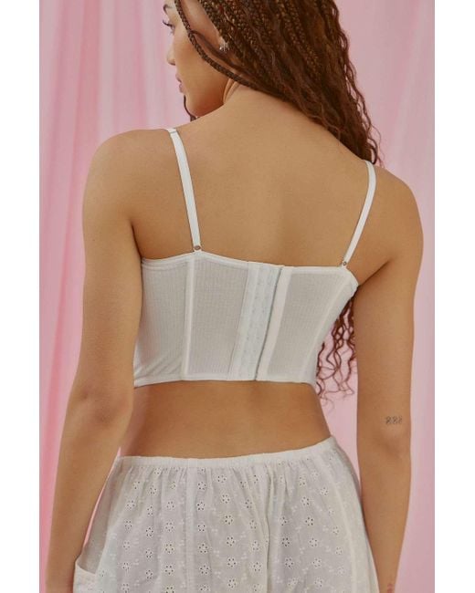 Out From Under White Broderie Modern Love Corset