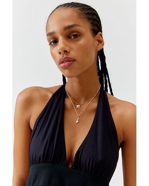 Urban Outfitters Blue New York Layering Necklace Set