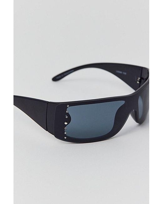 Urban Outfitters Black Kendra Shield Sunglasses
