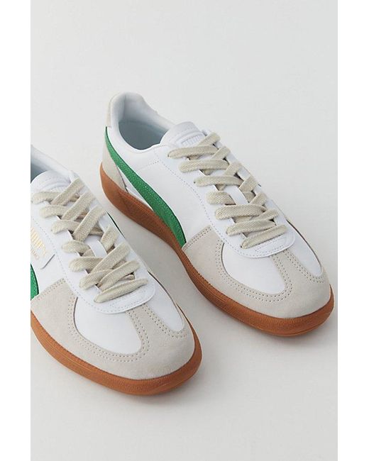 PUMA Green Palermo Leather Sneaker for men