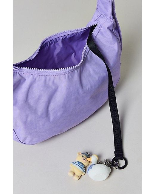 Baggu Purple Small Nylon Crescent Bag