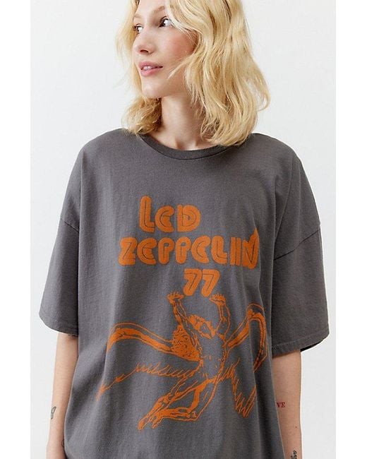 Urban Outfitters Black Led Zeppelin '77 Tour Oversized Tee