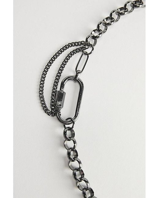 Urban Outfitters Black Chunky Chain Carabiner Belt for men