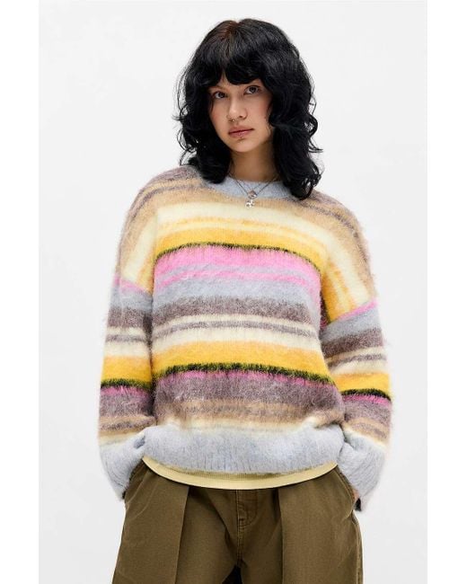 iets frans Gray Monster Brushed Stripe Jumper
