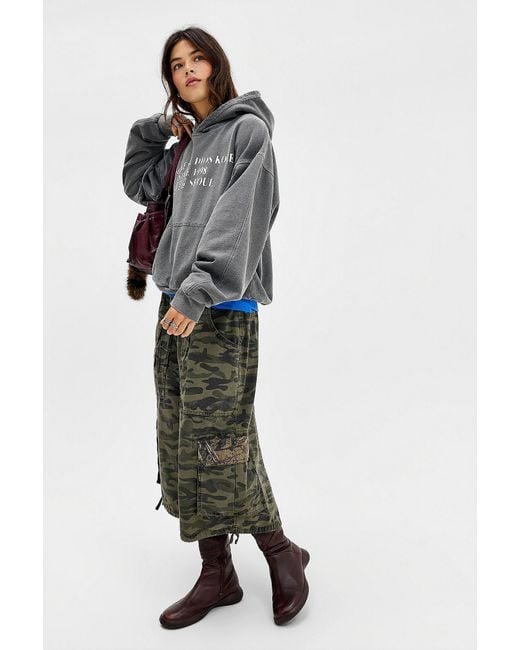 Urban Outfitters Gray Uo Hongdae Oversized Graphic Hoodie