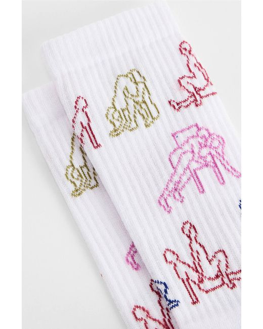 Urban Outfitters Uo White Multi Pod Socks for men