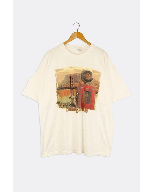 Urban Outfitters White Vintage Doobie Brothers San Fransico Gas Pump Graphic T Shirt Top for men