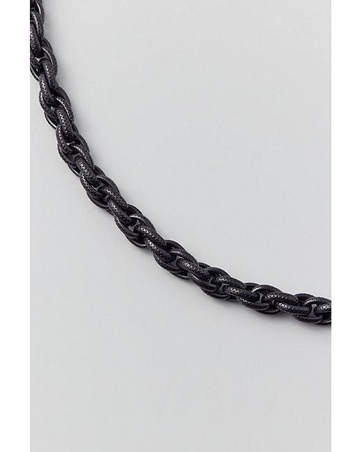 Urban Outfitters Metallic Textured Rope Chain Statement Necklace for men