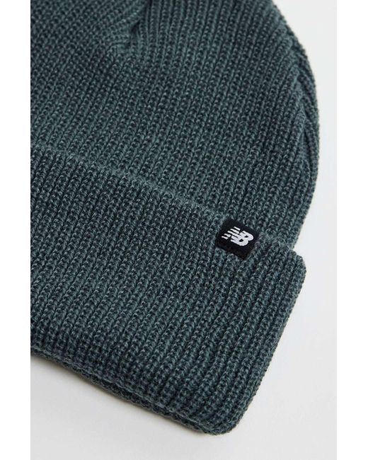 New Balance Blue Fisherman Rib Knit Beanie