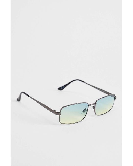 Urban Outfitters Natural Uo Jen Metal Rectangle Sunglasses
