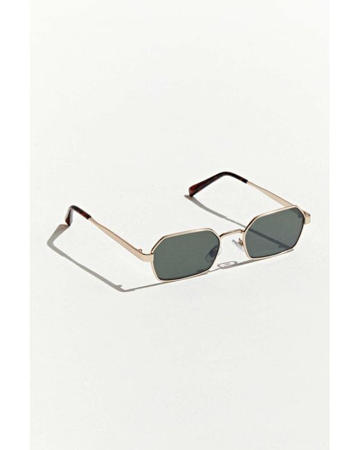 Urban Outfitters Metallic Uo Titus '90s Narrow Square Sunglasses for men