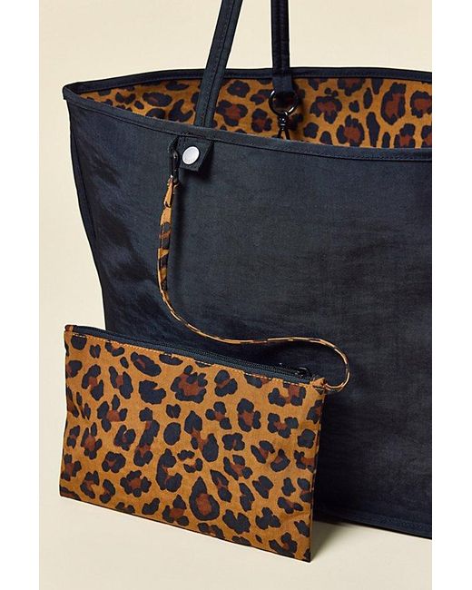 Baggu Blue Large Nylon Reverse Tote Bag