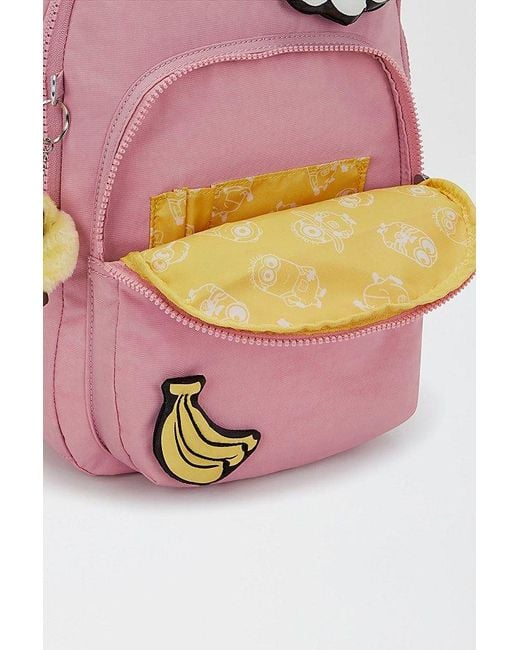 Kipling Pink Minions Seoul Tablet Backpack
