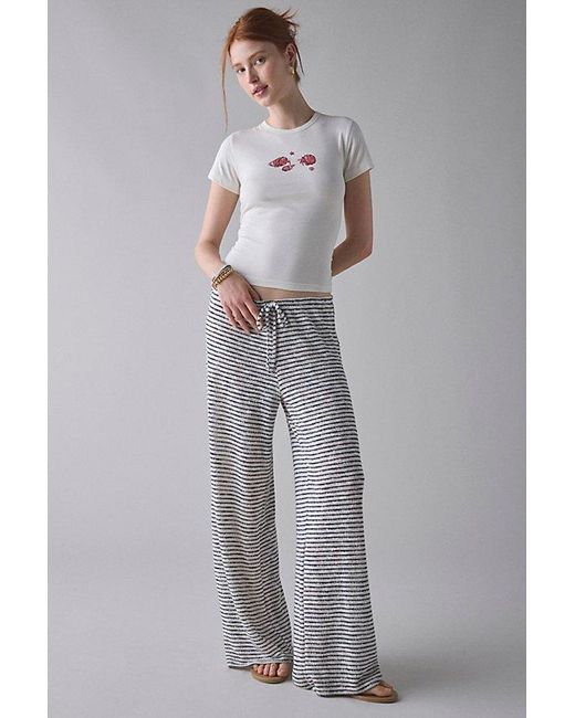 Urban Outfitters Gray Fish Friends Graphic Baby Tee