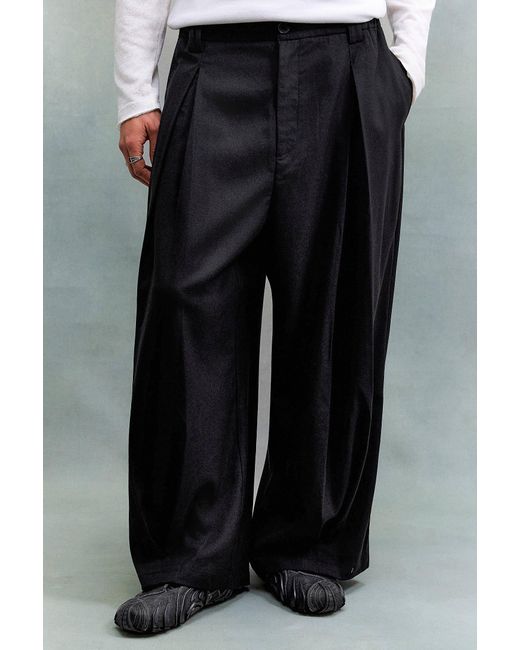 ANGLAN Black Dart Balloon Trousers for men