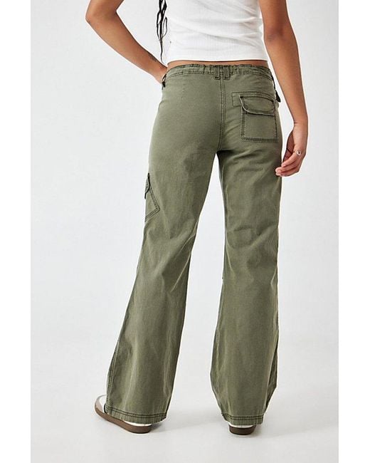 BDG Green Candice Flare Cargo Pant