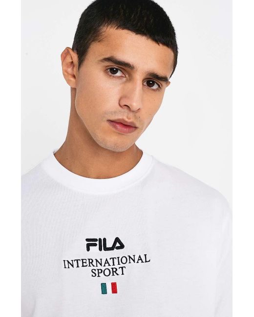 mens white fila t shirt