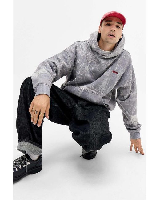 BDG Gray Photographic Hoodie for men