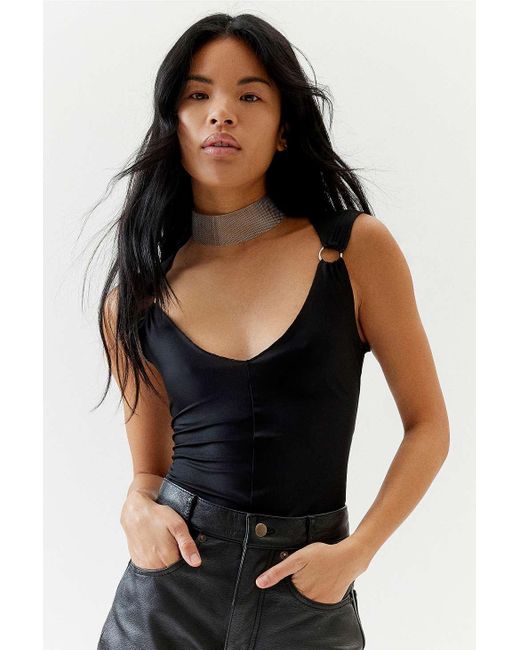 Urban Outfitters Black Uo Kamila Ring Tank Top