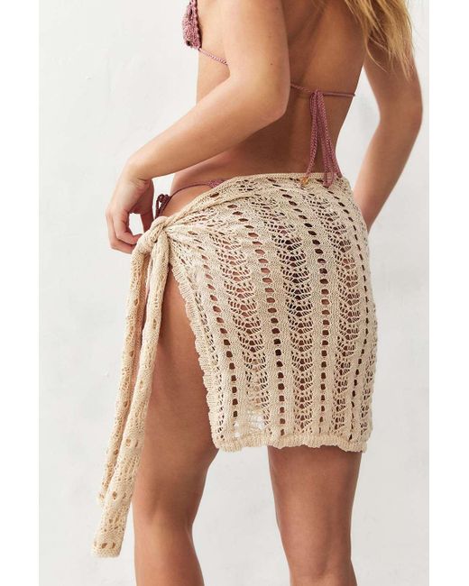 Daisy Street Brown Crochet Sarong