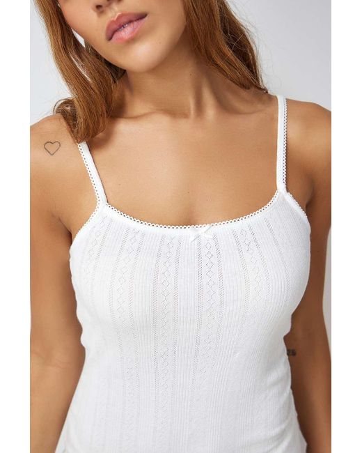 Out From Under White Pointelle Mini Dress