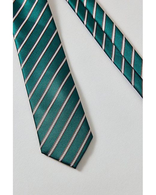 Urban Outfitters Blue Stripe Pattern Neck Tie for men