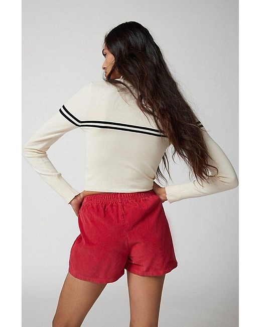 Urban Renewal Red Remade Overdyed Cord Short