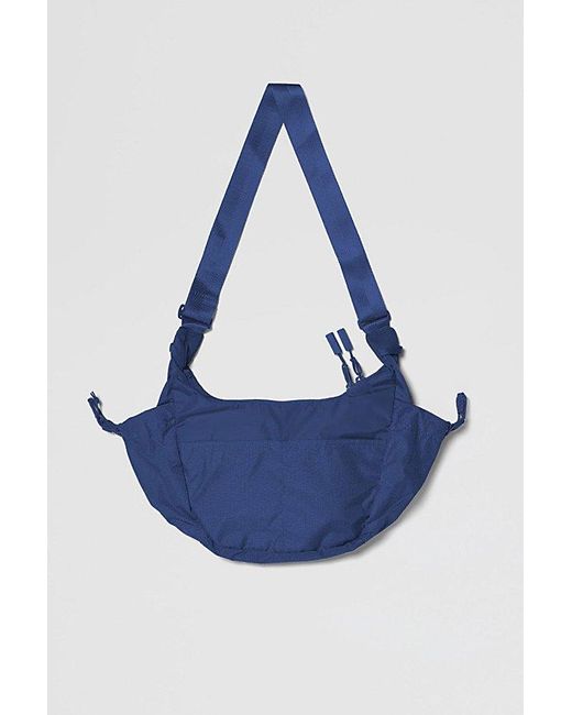 BABOON TO THE MOON Blue Crescent Crossbody Bag